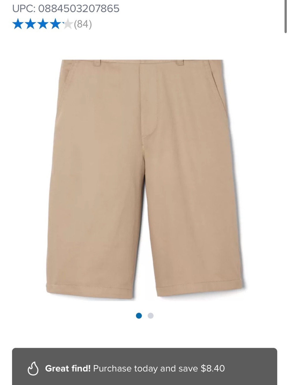 French Toast Boys Khaki Shorts